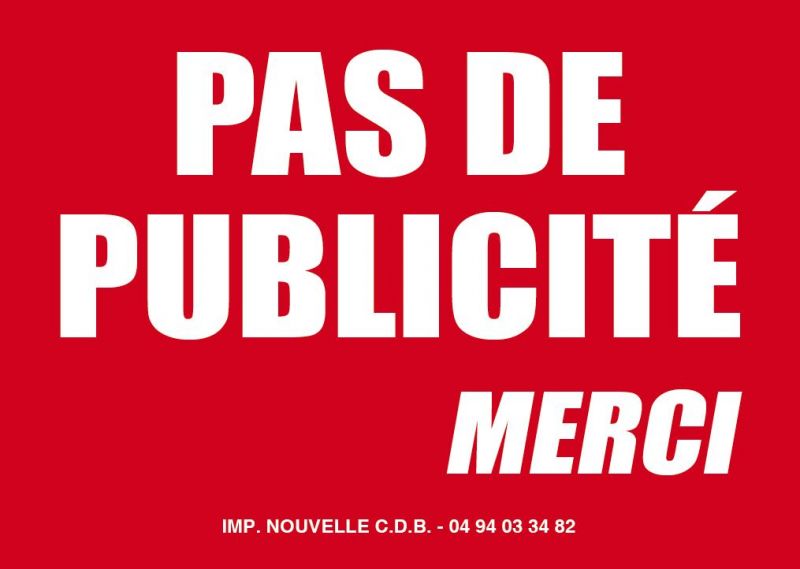 Autocollant STOP PUB