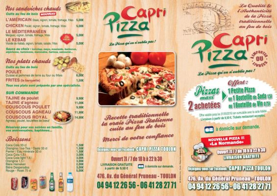 Flyers pour pizzeria à Toulon